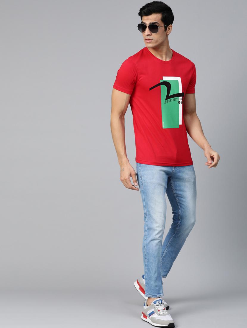red printed t-shirt - 17584193 - Standard Image - 3