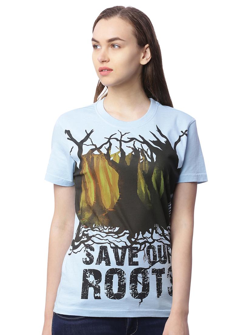 light blue cotton tshirt - 17585188 - Zoom Image - 0