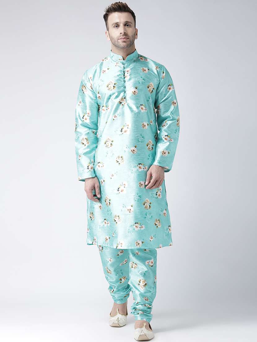 light blue floral ethnic wear set  - 17585777 -  Zoom Image - 0