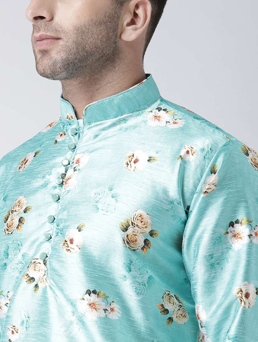 light blue floral ethnic wear set - 17585777 - Standard Image - 3