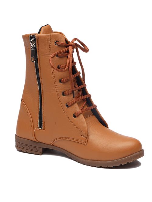 tan ankle lace up boot - 17586613 - Standard Image - 0