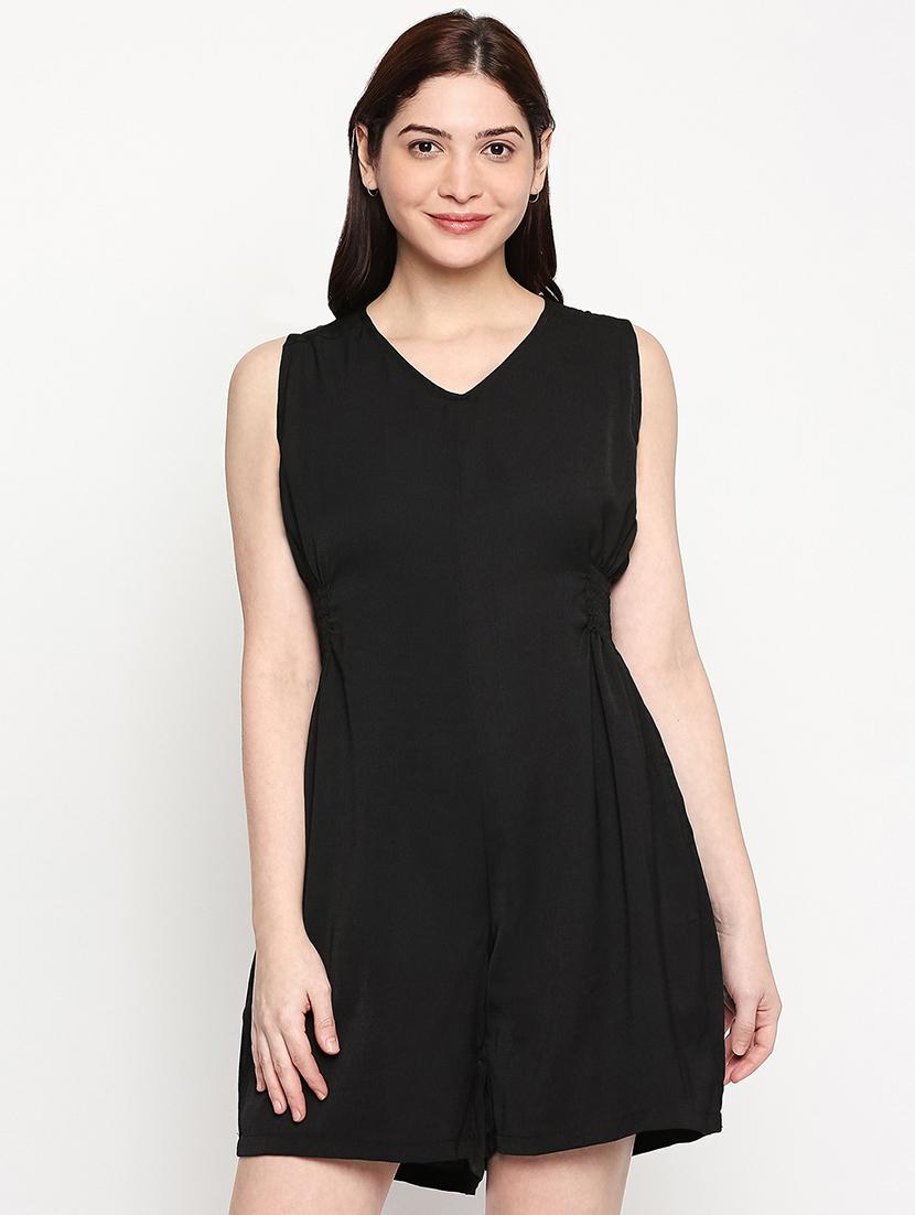 pocket detail flared romper  - 17588263 -  Zoom Image - 0