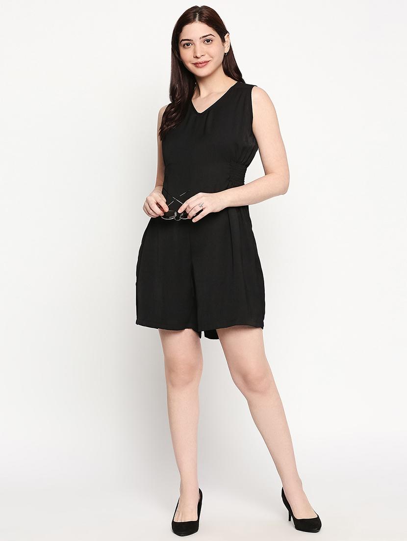 pocket detail flared romper - 17588263 - Standard Image - 3