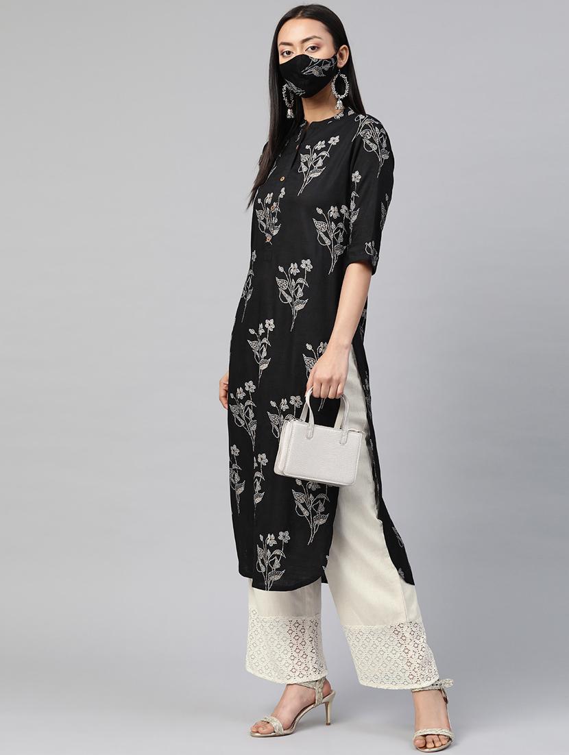 women's straight kurta - 17588653 - Standard Image - 3