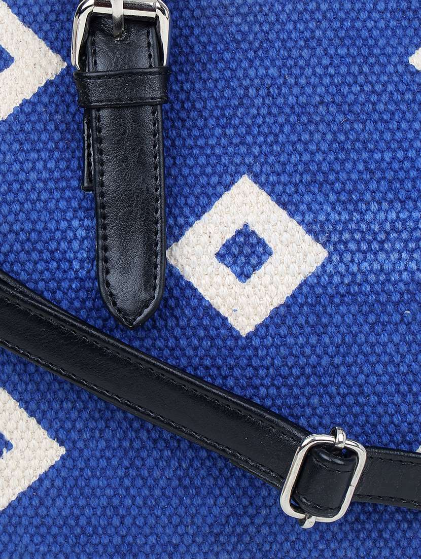 blue leatherette (pu) handbag - 17590371 -  Standard Image - 3