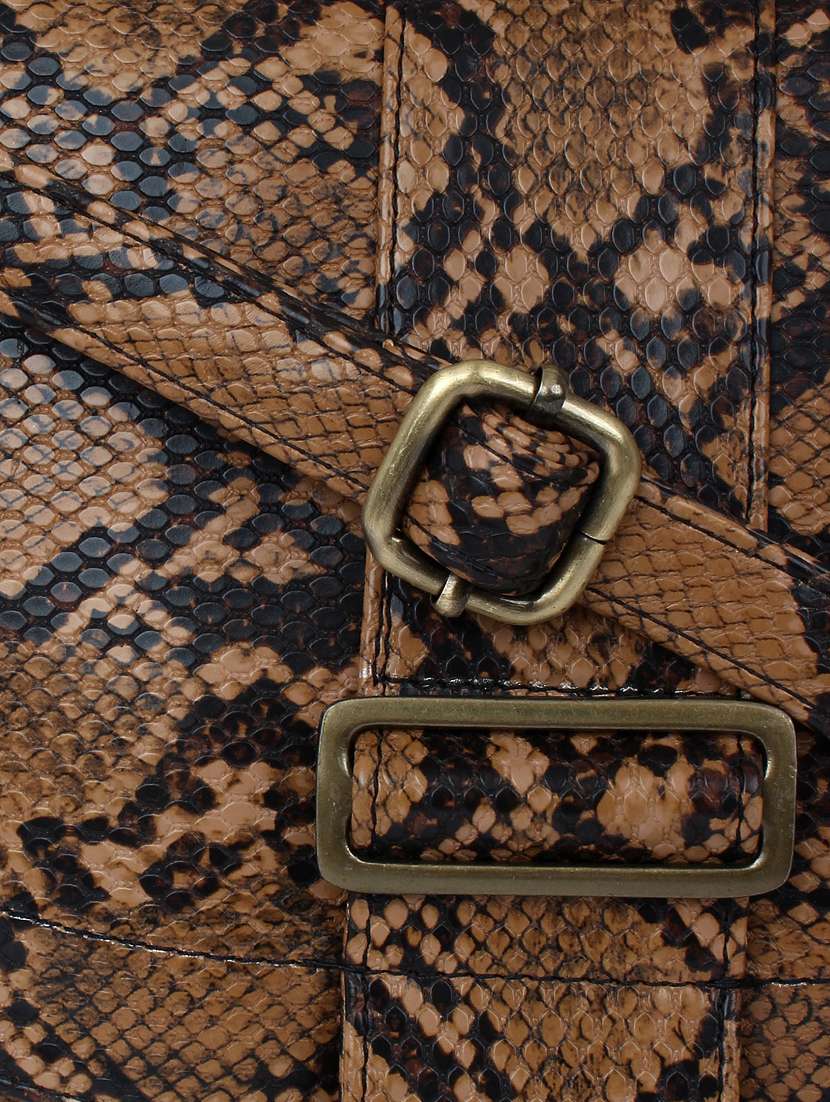 tan leatherette (pu) sling bag - 17590378 -  Standard Image - 3