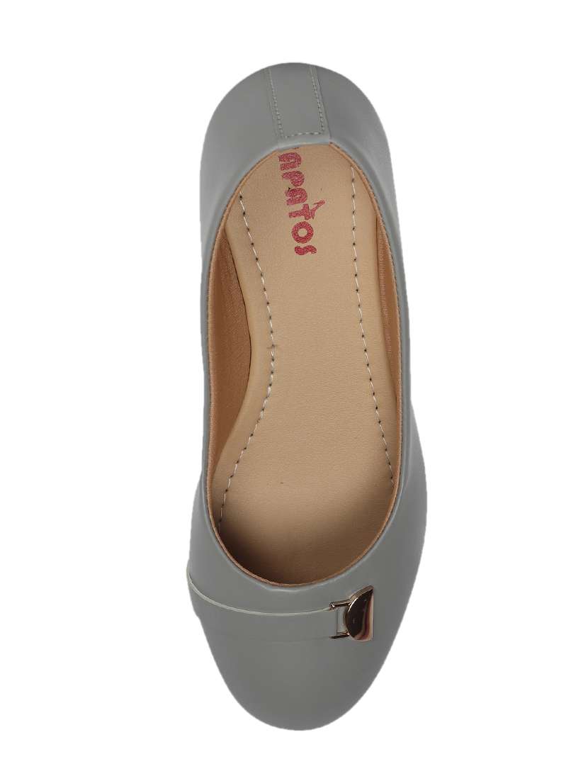 grey synthetic slip on ballerina - 17590510 -  Standard Image - 3