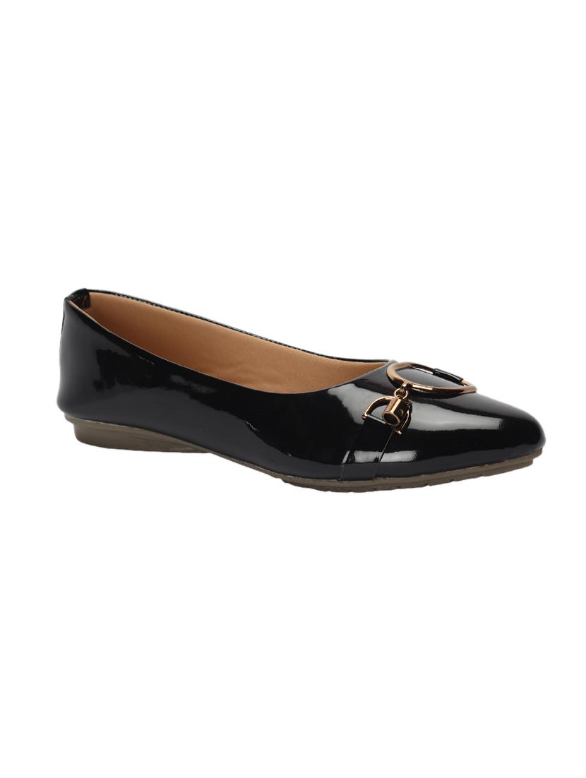 black patent leather slip on ballerina - 17590514 - Zoom Image - 0