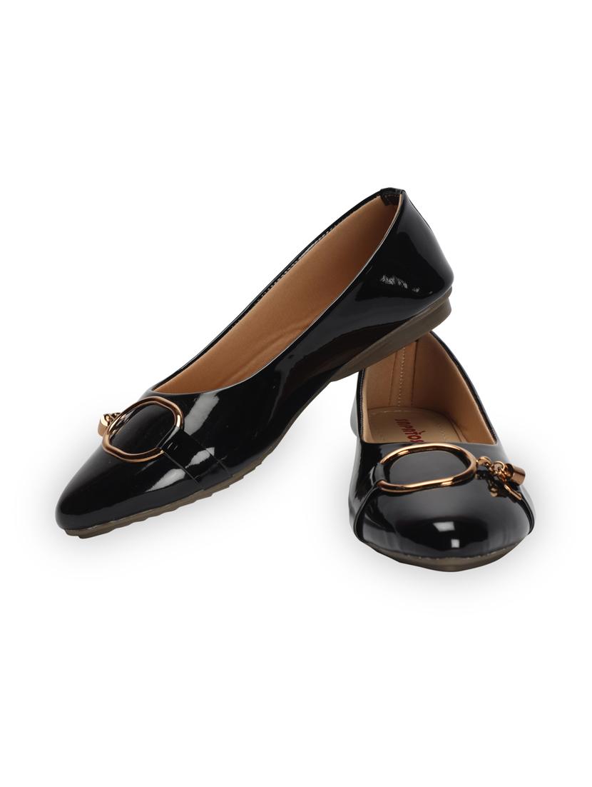 black patent leather slip on ballerina - 17590514 - Standard Image - 3