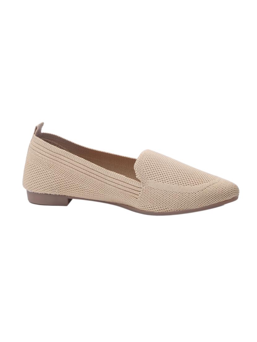 beige fabric slip on ballerina - 17590518 -  Zoom Image - 0