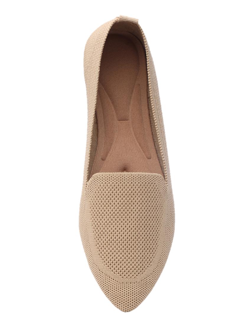 beige fabric slip on ballerina - 17590518 - Standard Image - 3