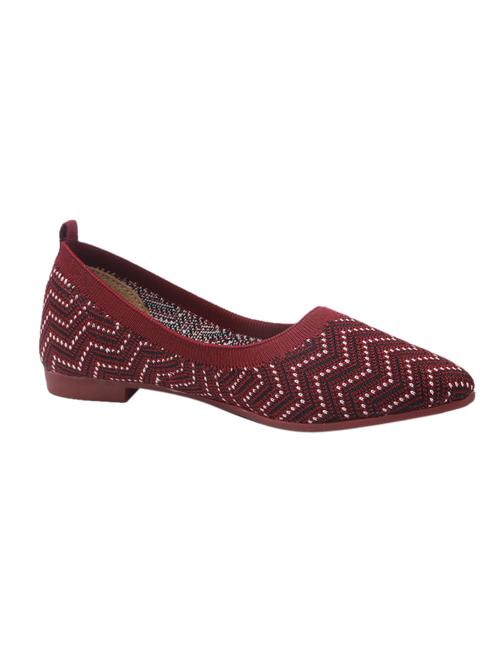 maroon fabric slip on ballerina - 17590524 - Standard Image - 0