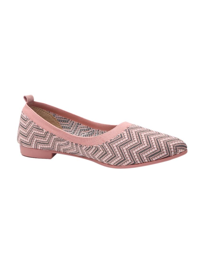pink fabric slip on ballerina - 17590525 -  Zoom Image - 0