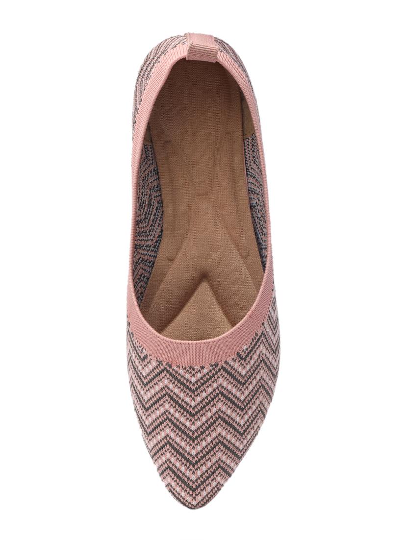 pink fabric slip on ballerina - 17590525 - Standard Image - 3