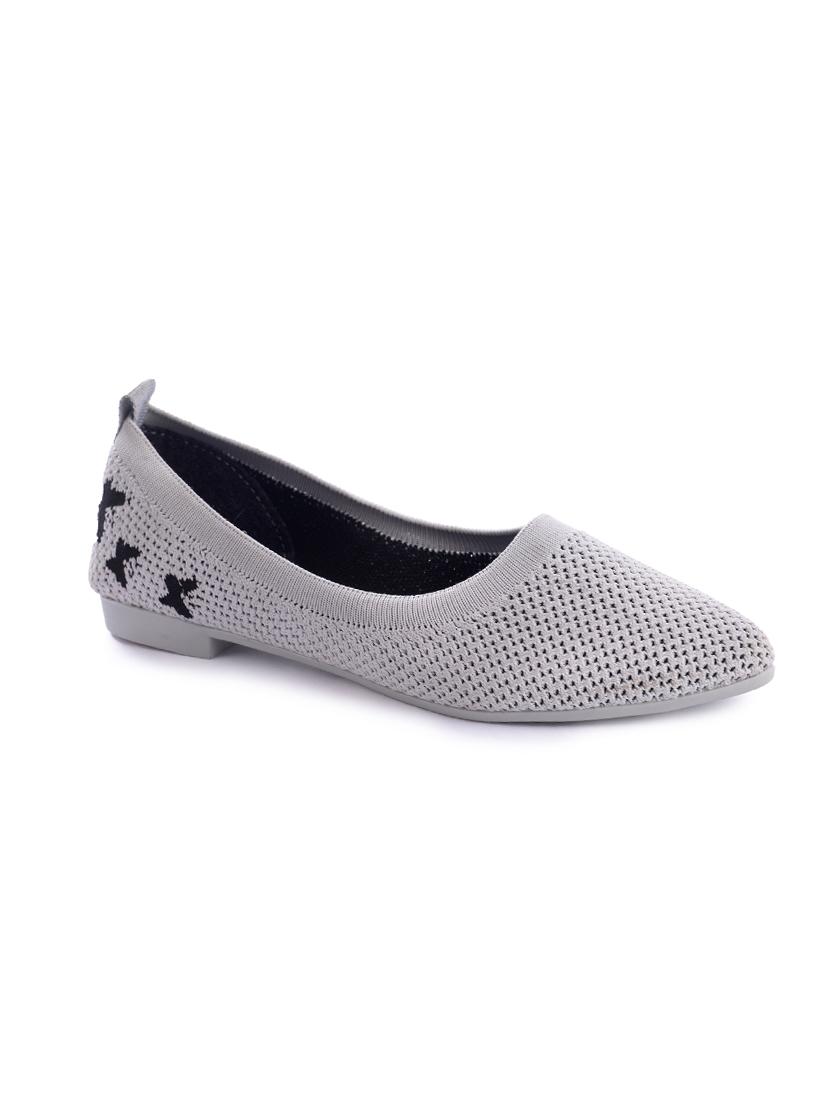 grey fabric slip on ballerina - 17590532 -  Zoom Image - 0