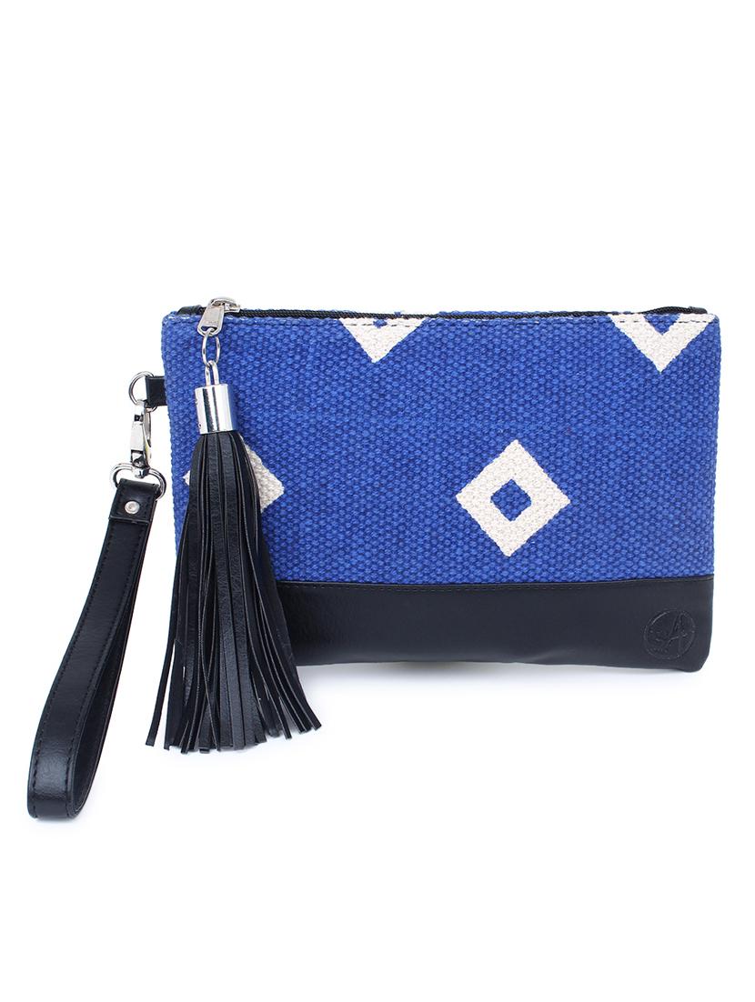 blue canvas regular clutch - 17590653 -  Zoom Image - 0