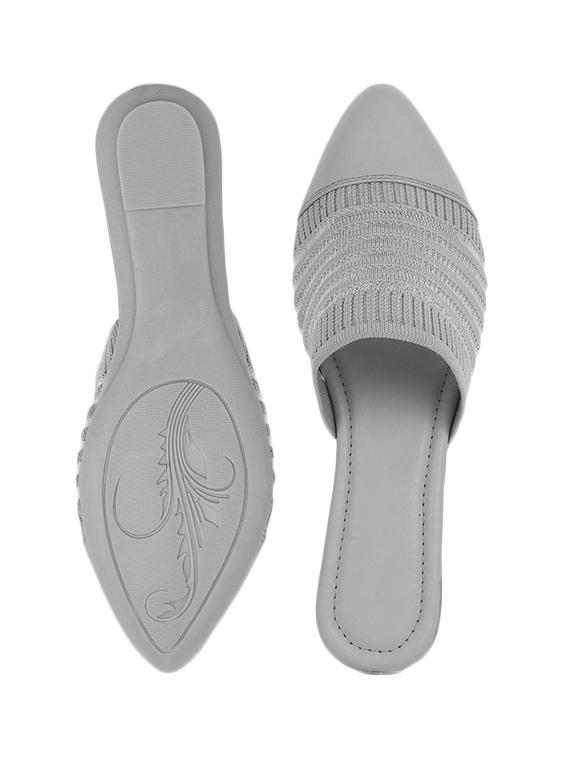grey synthetic slip on sandals - 17591889 - Standard Image - 3
