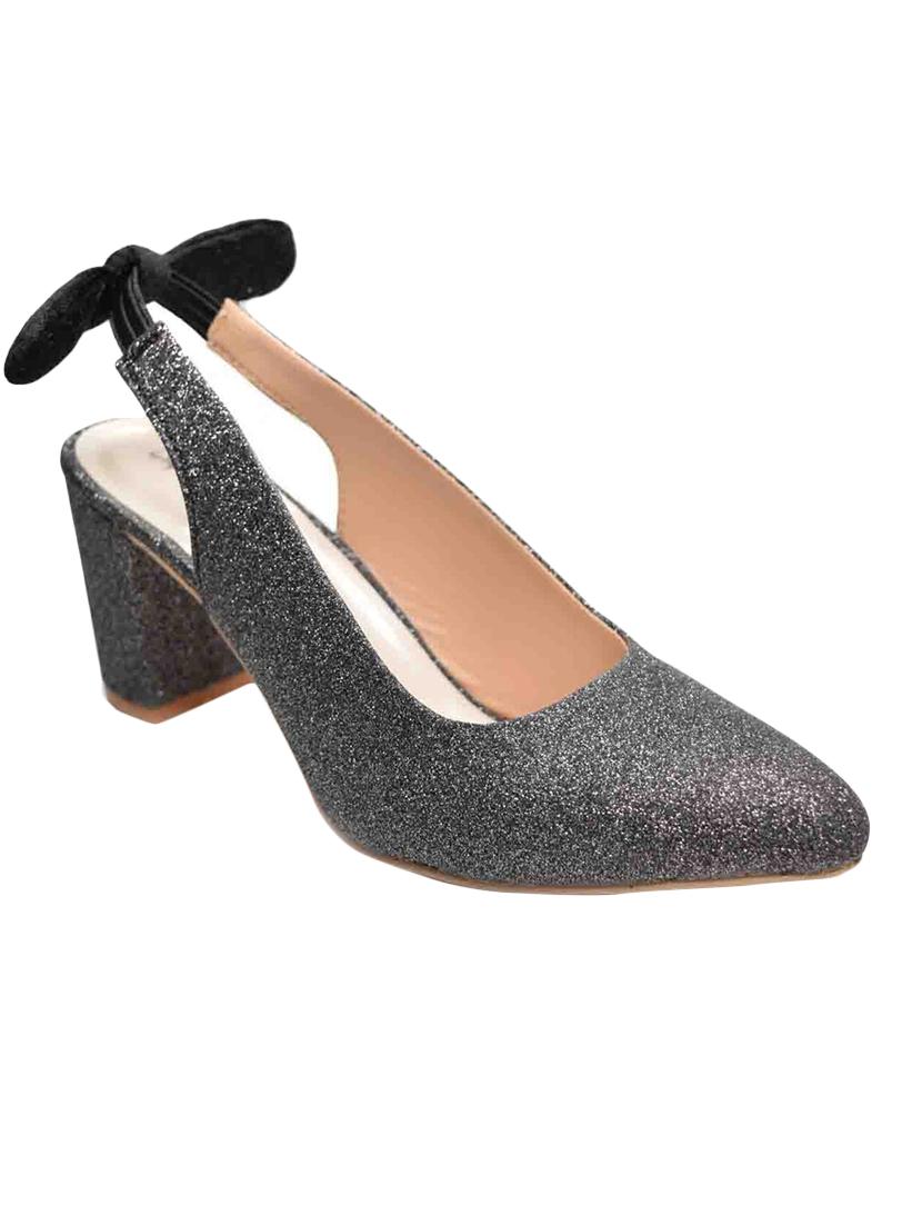 grey synthetic slip on pumps - 17591911 -  Zoom Image - 0