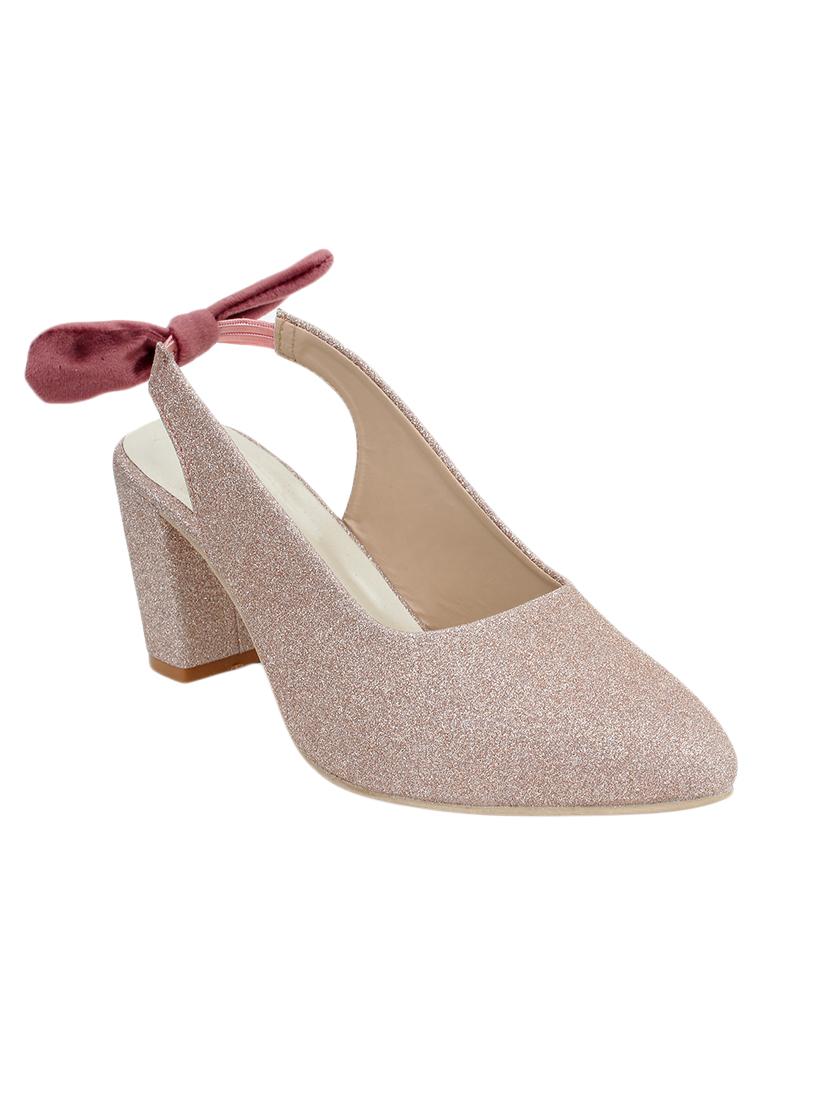 pink synthetic slip on pumps - 17591912 -  Zoom Image - 0