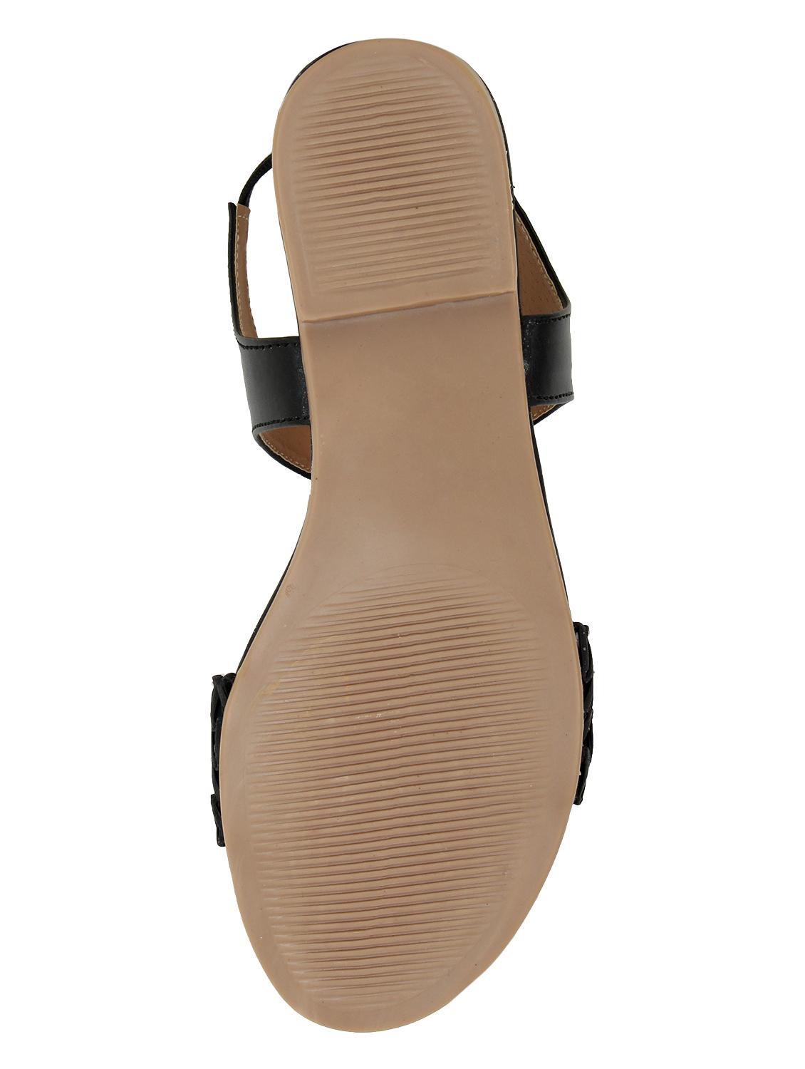 black synthetic slip on sandals - 17592188 - Standard Image - 3