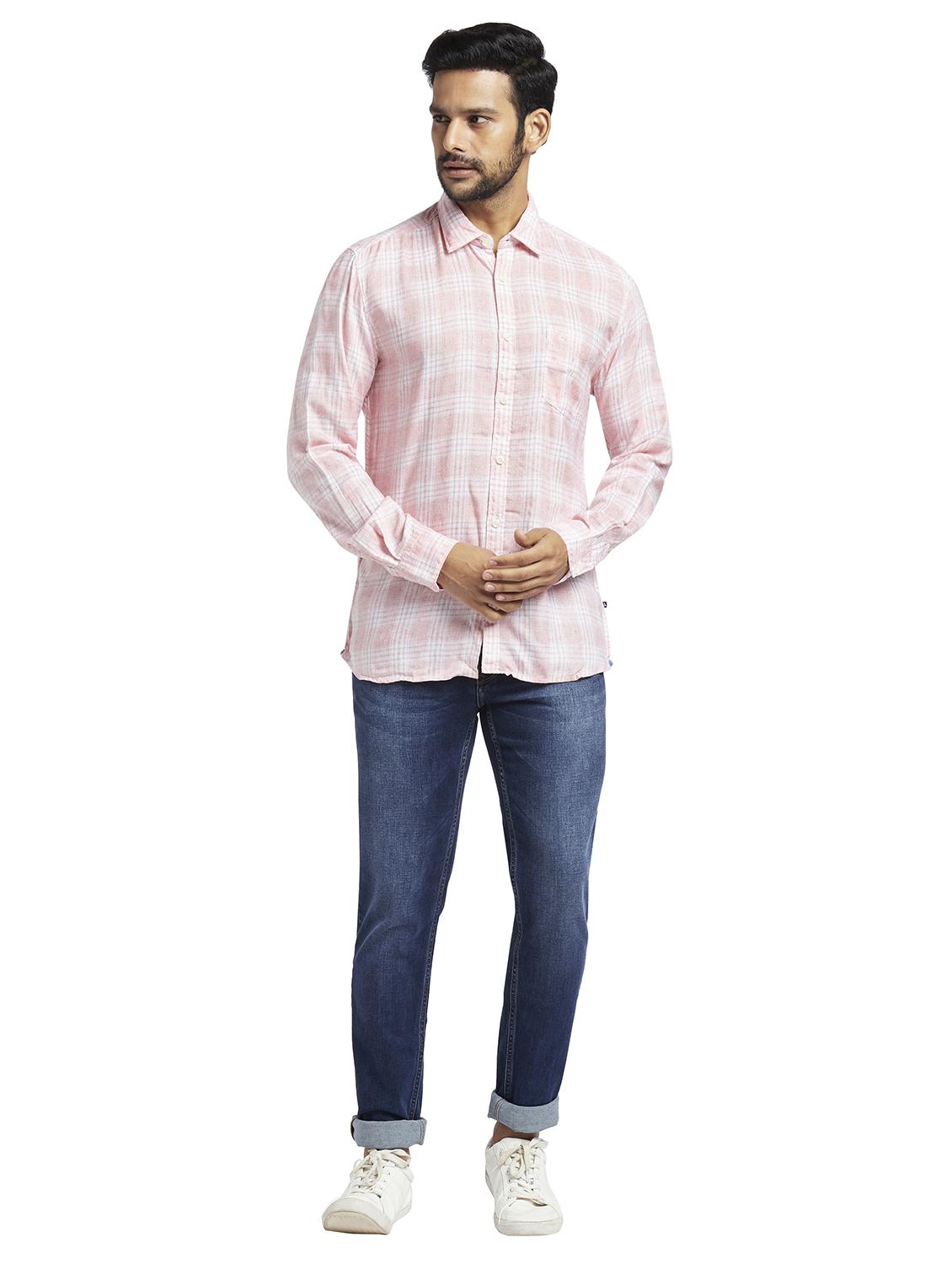 pink checkered casual shirt - 17592517 - Standard Image - 3