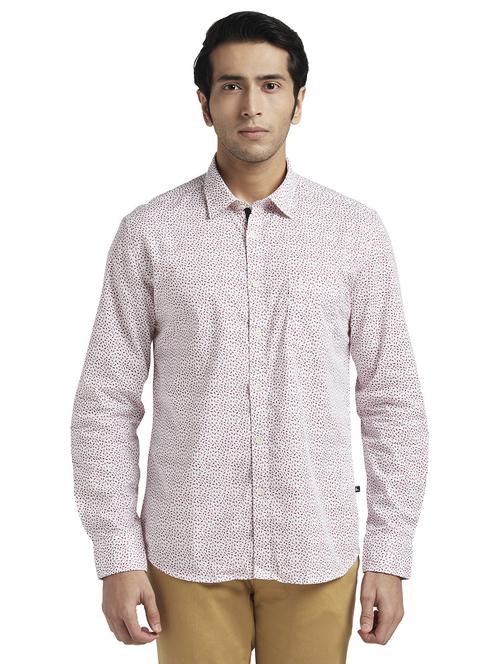 white printed casual shirt - 17592521 -  Standard Image - 0