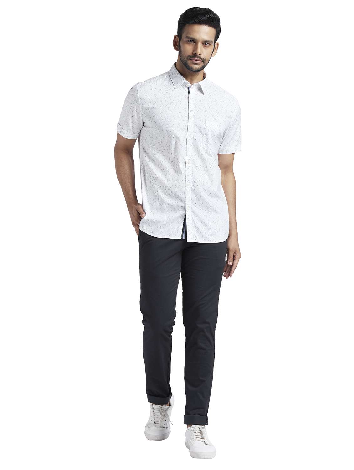 white printed casual shirt - 17592546 -  Standard Image - 3
