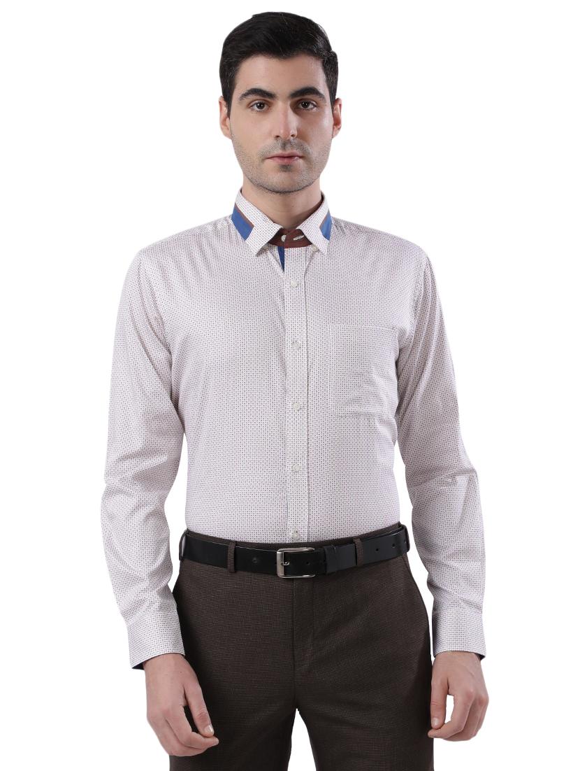off white printed formal shirt - 17592568 - Zoom Image - 0