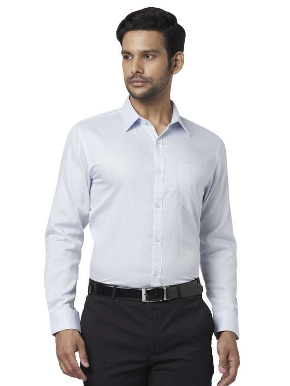 light blue solid formal shirt - 17592584 - Zoom Image - 0