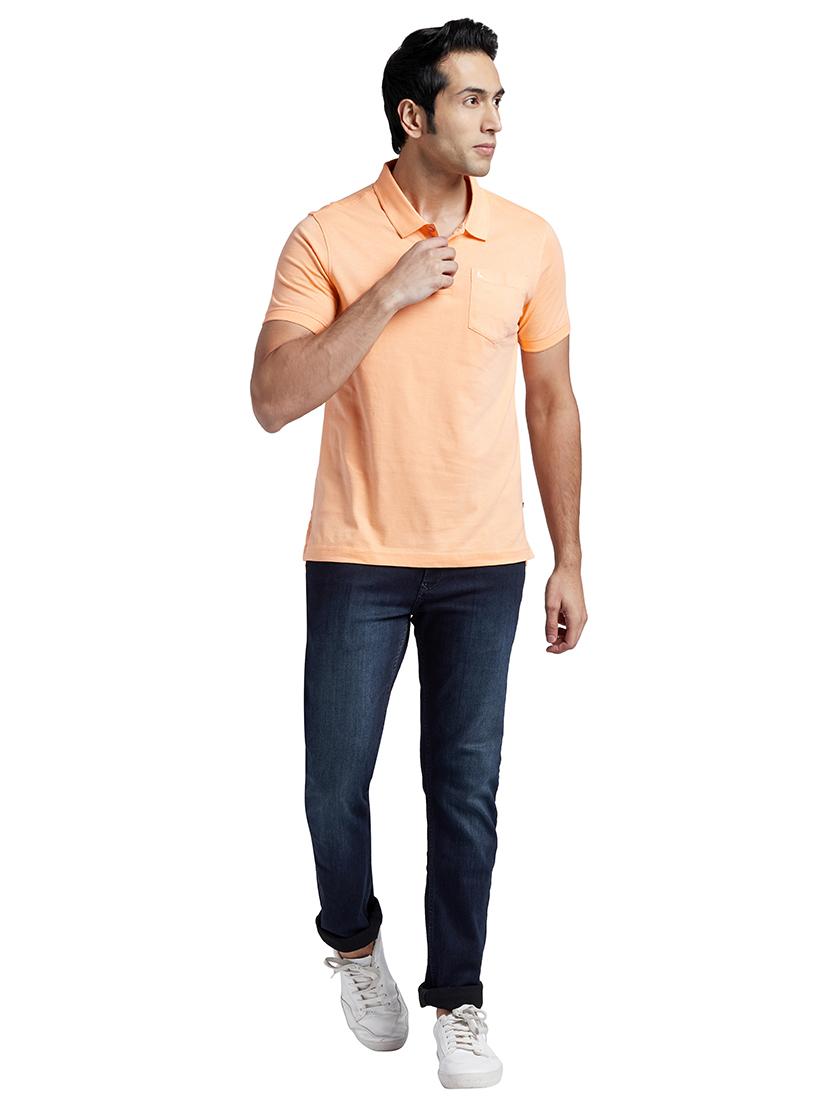 orange solid polo t-shirt - 17592652 - Standard Image - 3