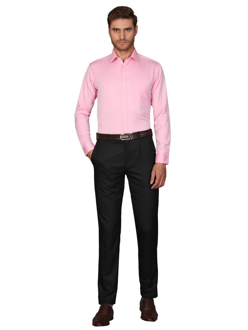 pink solid formal shirt - 17592736 - Standard Image - 3