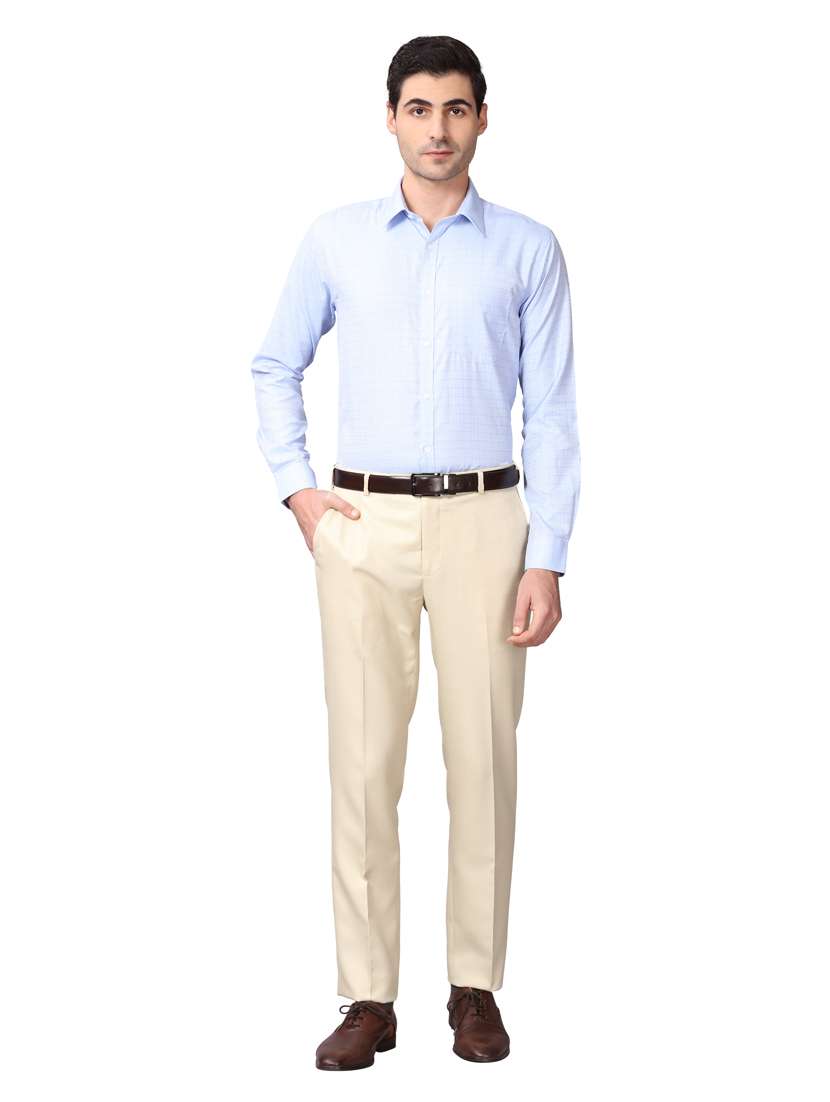 light blue printed formal shirt - 17592743 - Standard Image - 3
