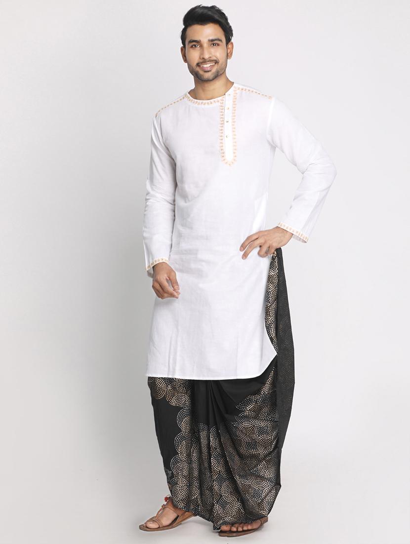 black cotton dhoti - 17592771 - Standard Image - 3