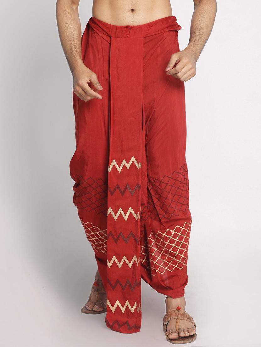red cotton dhoti