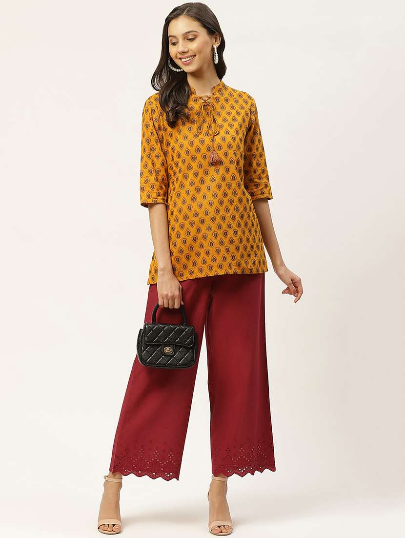red cotton palazzo - 17592906 -  Standard Image - 3