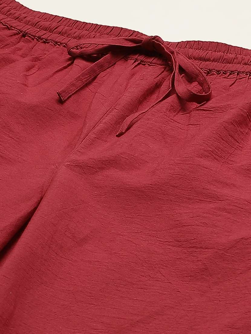 red cotton palazzo - 17592906 -  Standard Image - 5