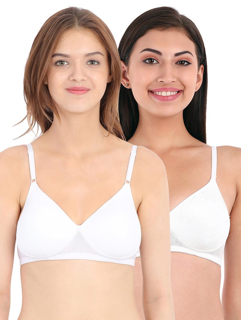 set of 2  lace t-shirt bra