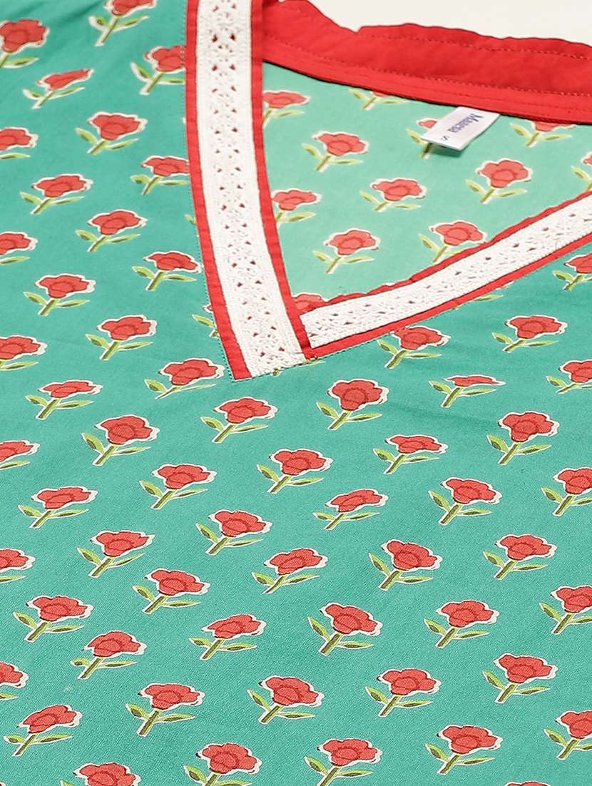 printed kurta pant set - 17594206 -  Standard Image - 3