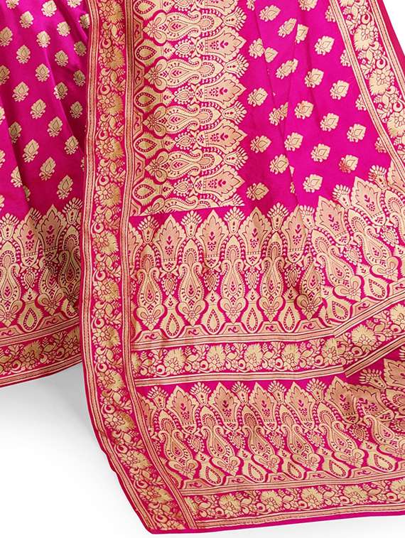 jacquard woven saree with blouse - 17595103 - Standard Image - 3