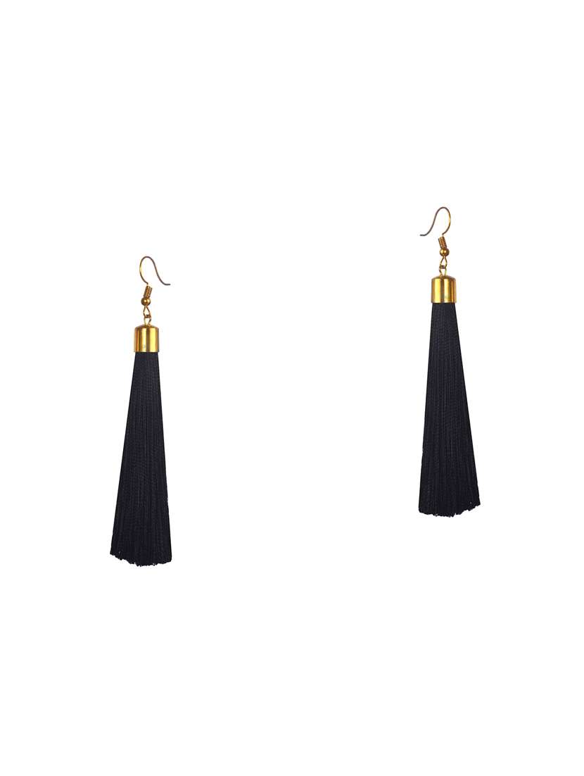 black cotton drop earring - 17595232 -  Zoom Image - 0