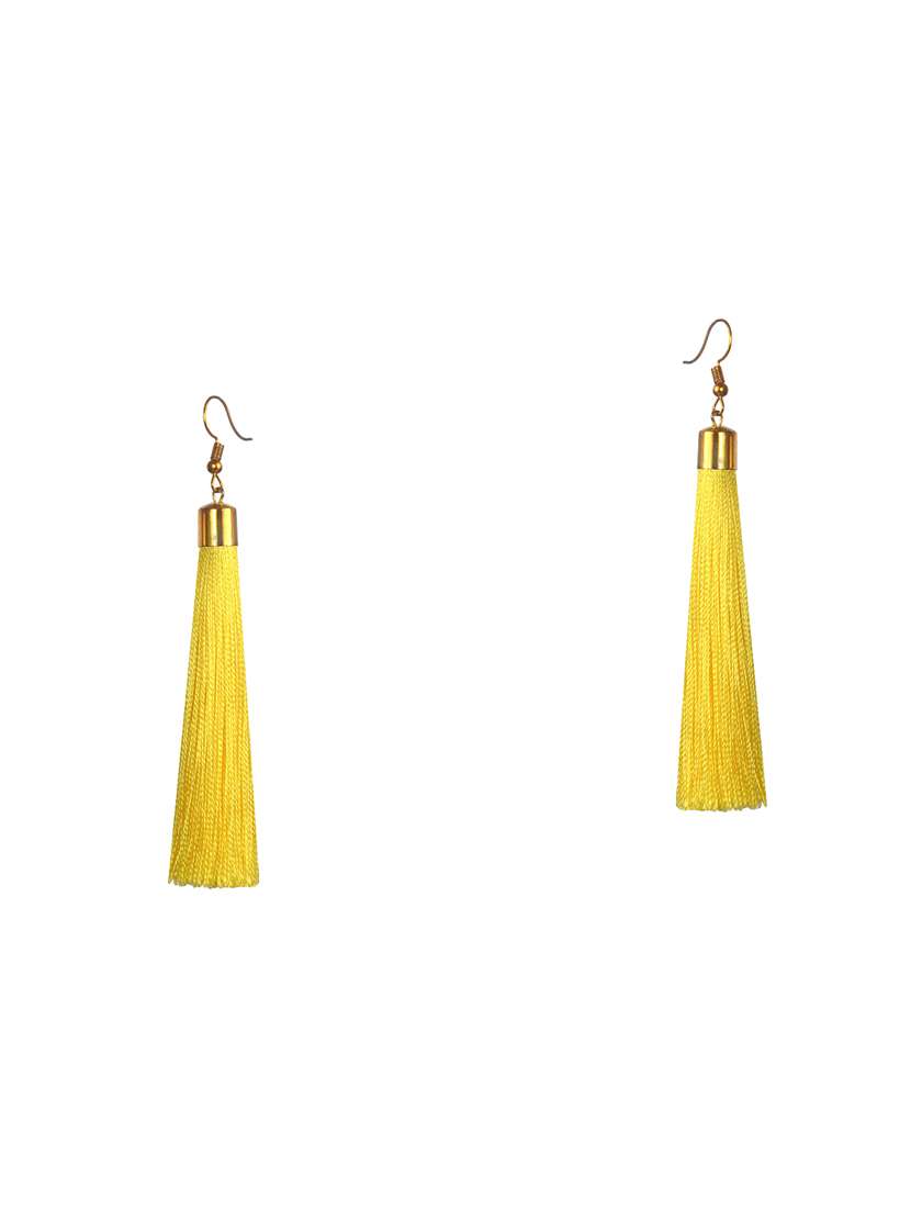 yellow cotton drop earring - 17595235 - Zoom Image - 0
