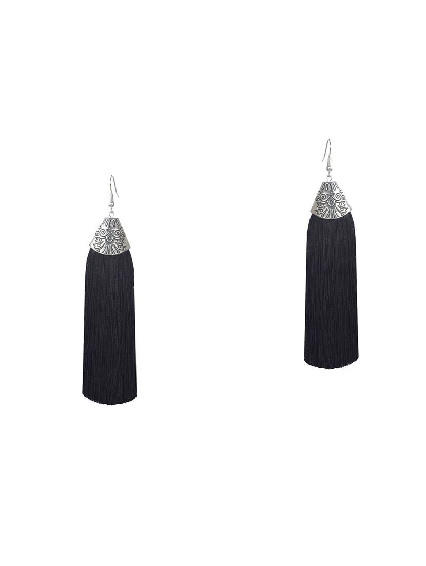 black cotton drop earring - 17595244 - Zoom Image - 0