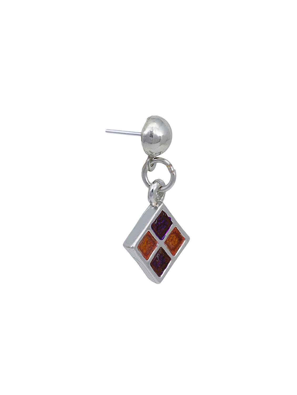 purple metal drop earring - 17595704 - Standard Image - 3