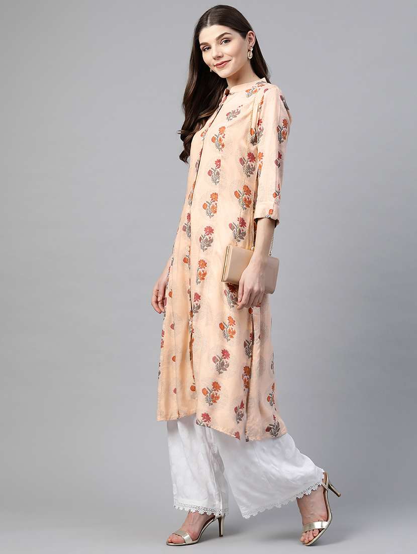 women's front slit kurta - 17595847 - Standard Image - 3