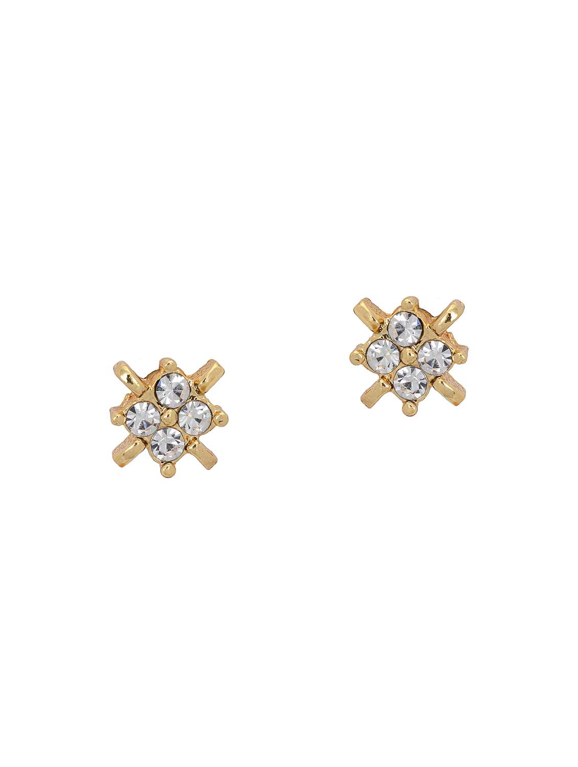 gold metal studs earring - 17595852 -  Zoom Image - 0