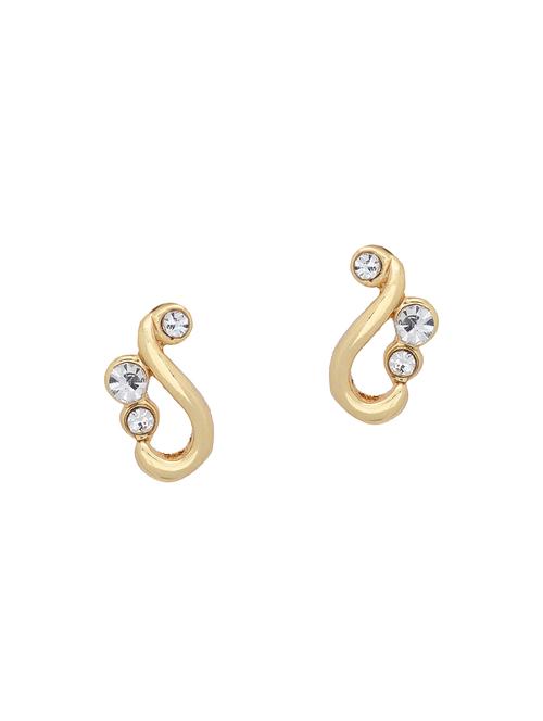 gold metal studs earring - 17595853 -  Standard Image - 0