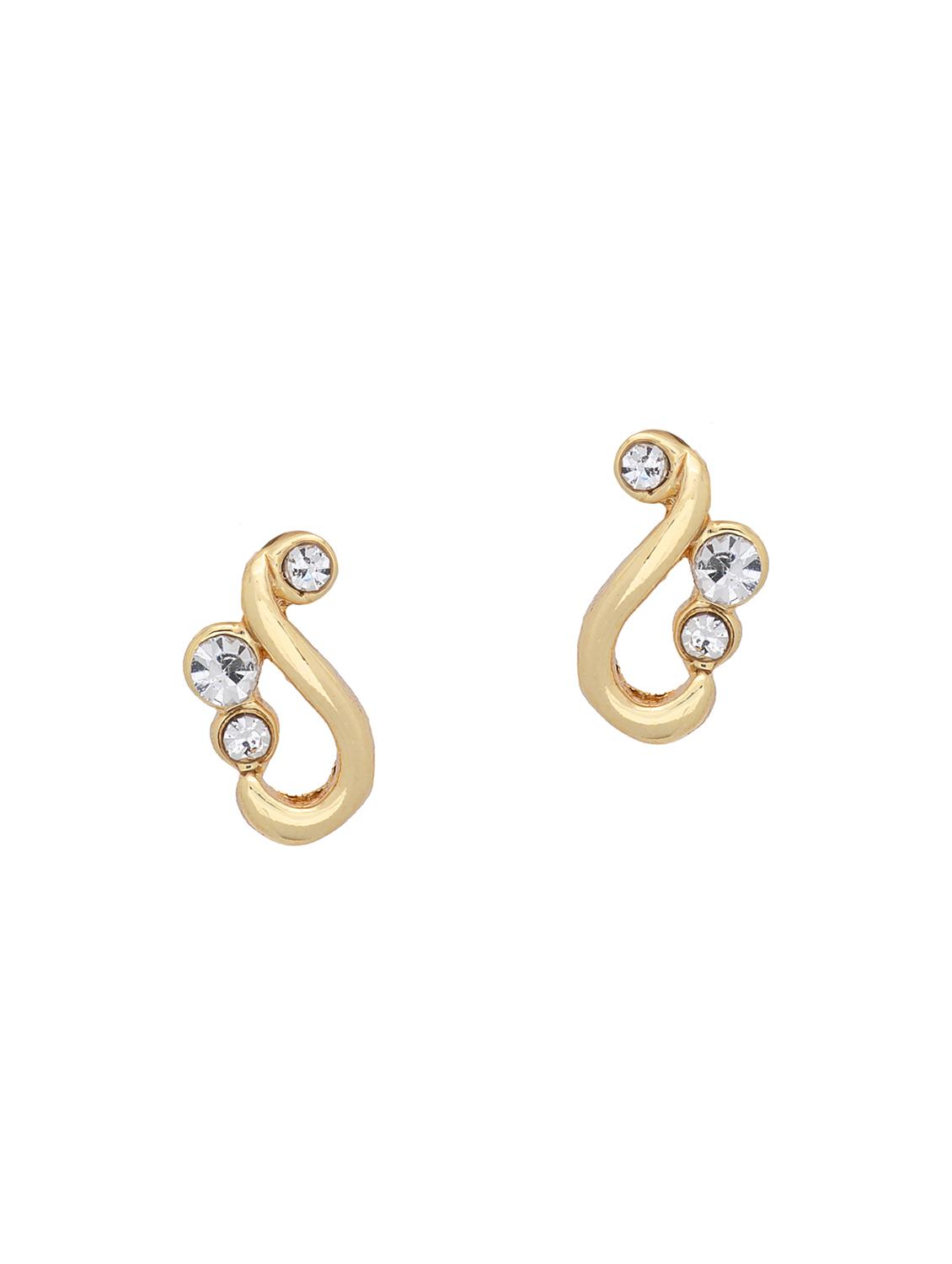 gold metal studs earring - 17595853 -  Zoom Image - 0