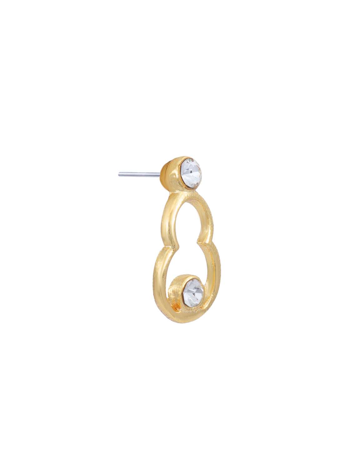 gold metal drop earring - 17595855 - Standard Image - 3