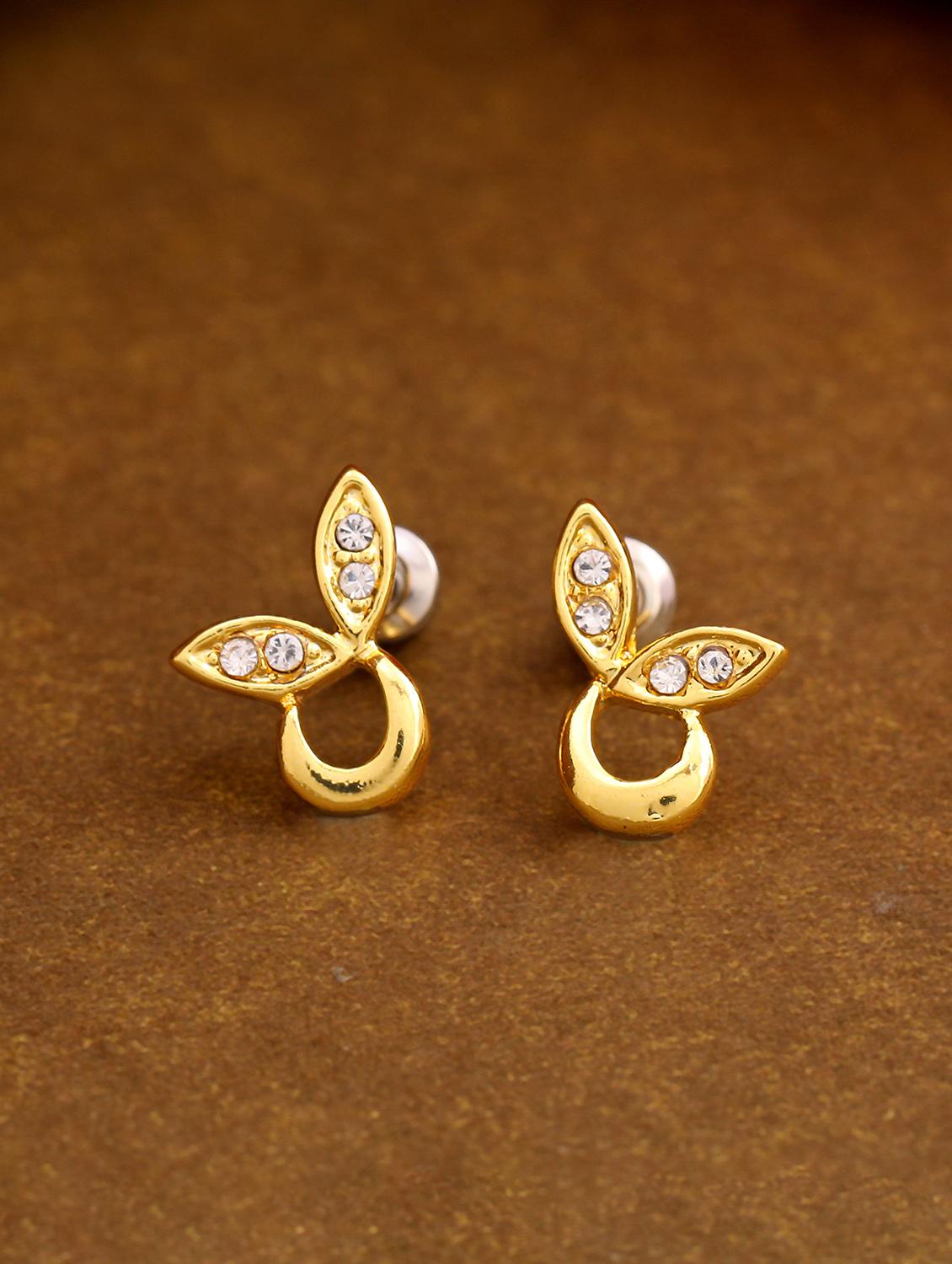 gold metal studs earring - 17595856 - Zoom Image - 0