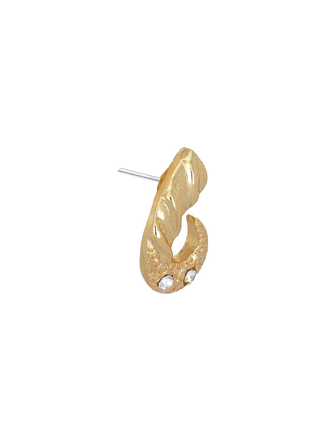 gold metal studs earring - 17595862 -  Standard Image - 3